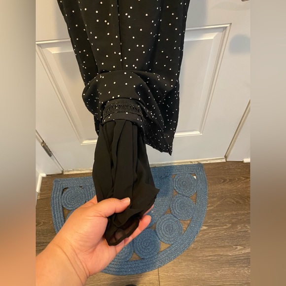 Mossimo polka dot dress, off the shoulder cold shoulder, flutter top - Picture 6 of 9